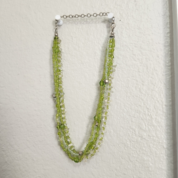 Green Beaded Necklace - Picture 1 of 6